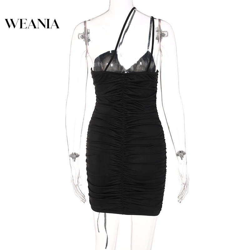 Đầm Ôm Hai Dây Hở Lưng Xếp Ly Gợi Cảm Cho Nữ