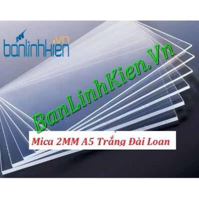 Mica Đài Loan A4 2MM 20x30CM các màu Trắng Đen Chàm Tấm Mica A4