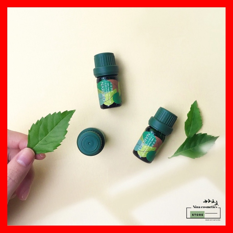 Tinh Dầu Trà Tràm Hữu Cơ Nguyên Chất Naruko Ngăn Ngừa Mụn Pure Tea Tree Oil 5ml