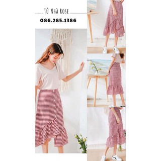 [HOT TREND] Váy đuôi cá kẻ caro