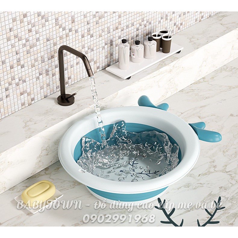 Thau/Chậu rửa mặt gấp gọn Deer - Hình Hưu