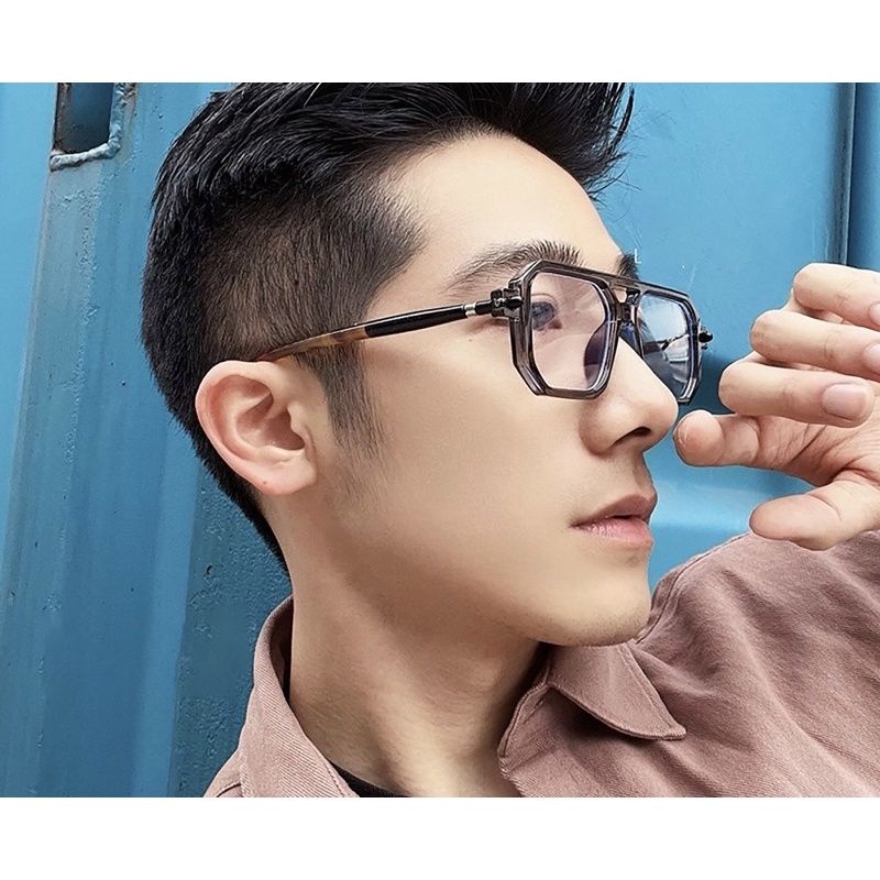 Kính Râm Thời Trang Nam Nữ Mắt Vuông Phong Cách Hàn Quốc Maske P8