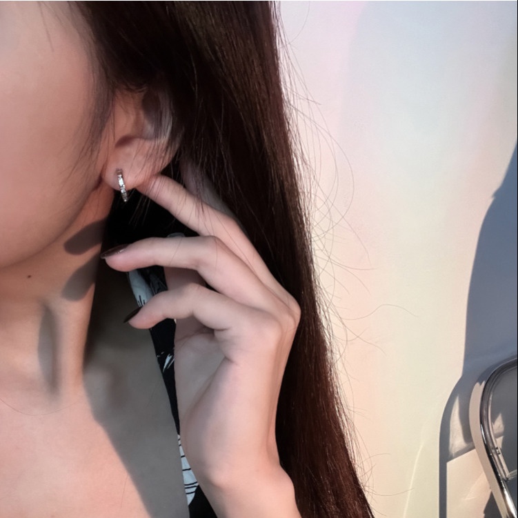 Bông Tai Đính Kim Cương Phong Cách Harajuku Thời Trang Cho Nữ