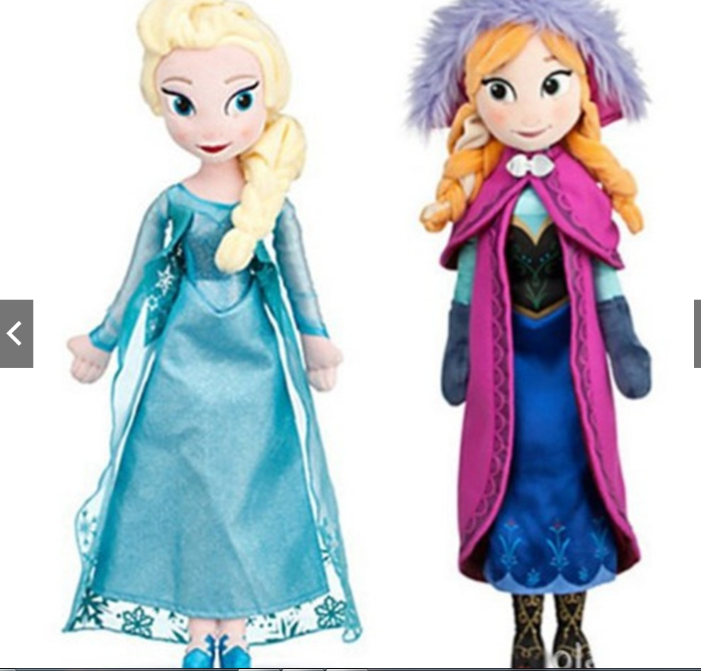 DISNEY Búp Bê Nhồi Bông Hình Elsa Và Anna Trong Phim Hoạt Hình Frozen Cao 40cm 50cm