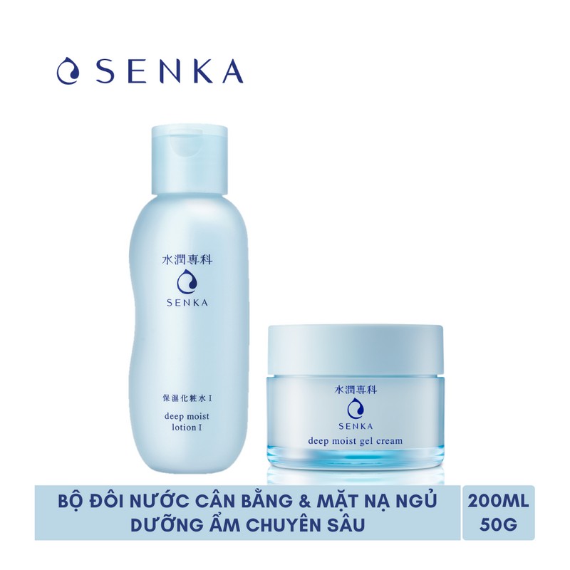 [Mã FMCGMALL -8% đơn 250K] Bộ đôi Nước cân bằng & Mặt nạ ngủ dưỡng ẩm chuyên sâu Senka Deep moist Lotion & Gel Cream | BigBuy360 - bigbuy360.vn