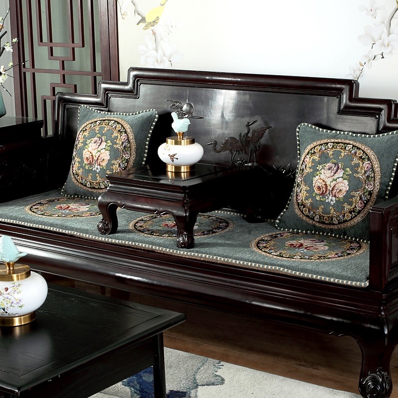 Đệm ghế, thảm trải ghế gỗ, sofa êm ái, ấm áp phong cách hoàng gia sang trọng