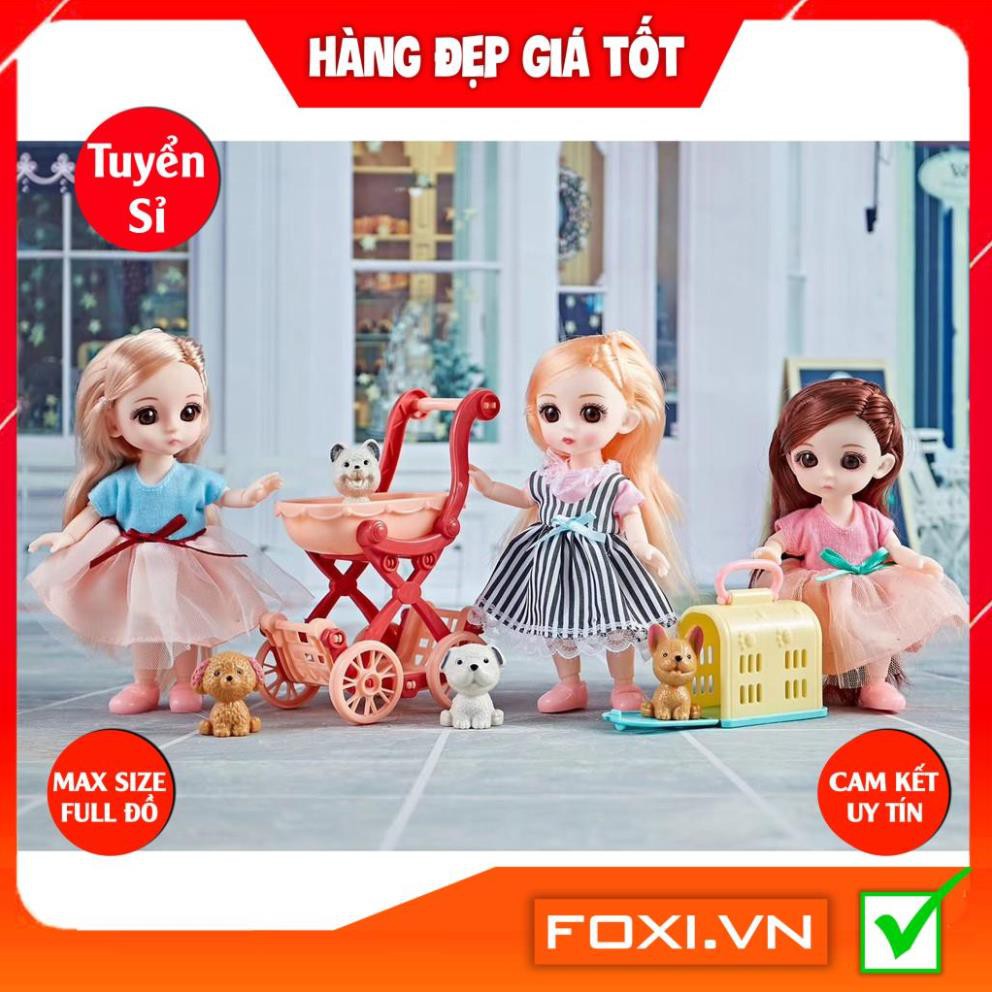 [MÃ HOÀN XU 5-8%] BúpBê công chúa 3D chibi-Dreamy giao ngẫu nhiên kèm phụ kiện váy dạ hội-thú cưng-xe đẩy-Đồ chơi bé gái