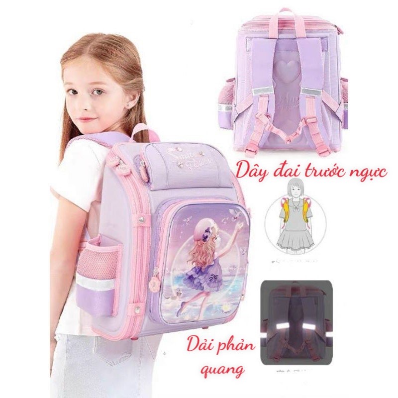 BALO CHỐNG GÙ CAO CẤP HÌNH CÔNG CHÚA CHO BÉ GÁI TẶNG KÈM VÍ ĐỰNG BÚT XINH XẮN- TOYS89- TOYS89