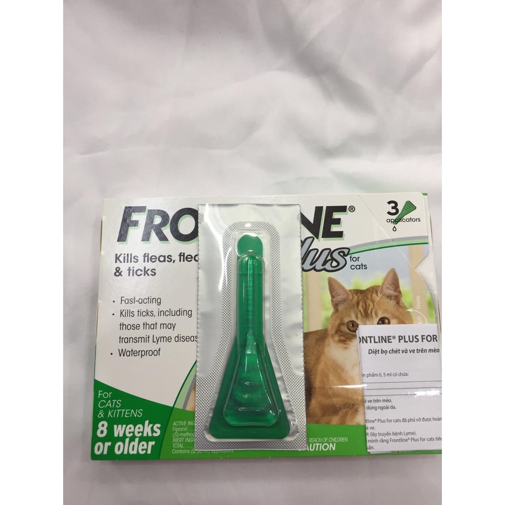 Thuốc Nhỏ Gáy Phòng Và Trị Ve Rận Bọ Chét Cho Mèo Frontline Plus For Cats