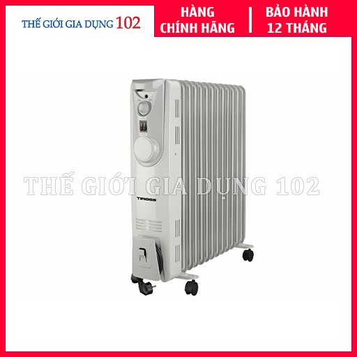 Máy sưởi dầu 13 thanh TIROSS TS926-1 2500W (có giá phơi, hộp đựng nước) - Hành chính hãng, bảo hành 12 tháng