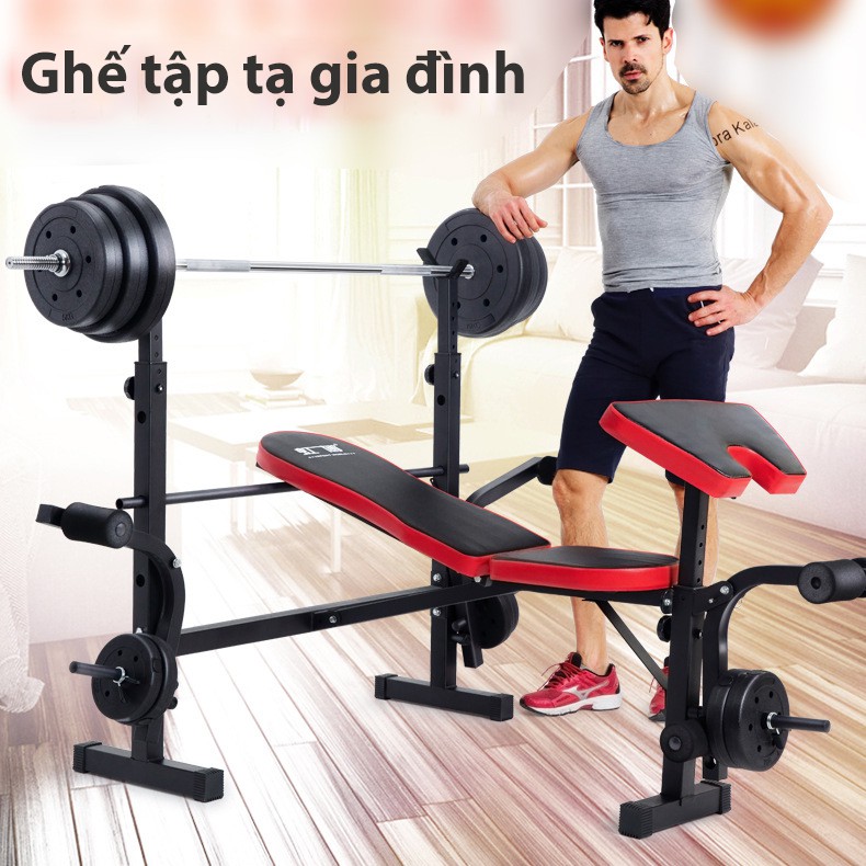 SP5026 Giá ngồi xổm tạ đòn Giá giường tập tạ đa năng Ghế cử tạ nam vinhthuan.