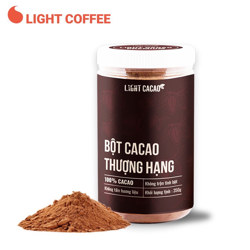[Giao Hoả Tốc HCM] Bột Cacao Thượng Hạng Light Coffee Hộp 350g_Giúp Cơ Thể có cảm giác No lúc Keto Cùng Đừong Ăn Kiêng