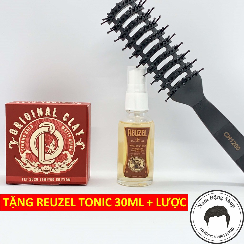 Sáp Vuốt Tóc Original Clay + Tặng Reuzel Grooming Tonic 30ml + Tặng Lược Chaoba tn