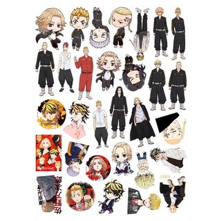 Sticker anime tokyo revengers  30-34 caisép lụa nhiều mẫu chọn/hình dán kịch trường của takemichi