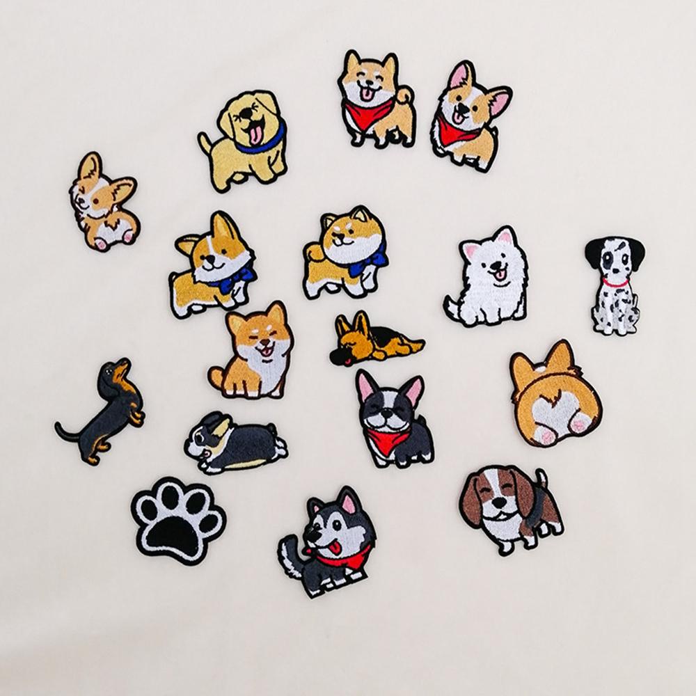 Miếng Vá Quần Áo Thêu Hình Chó Corgi Dachshund Corgi