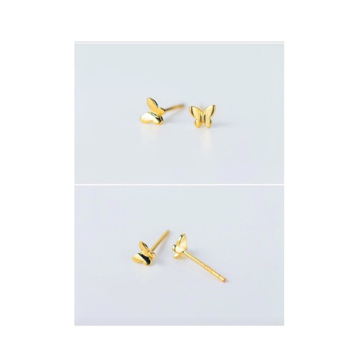 Bông tai bạc S925 hình bướm mạ vàng