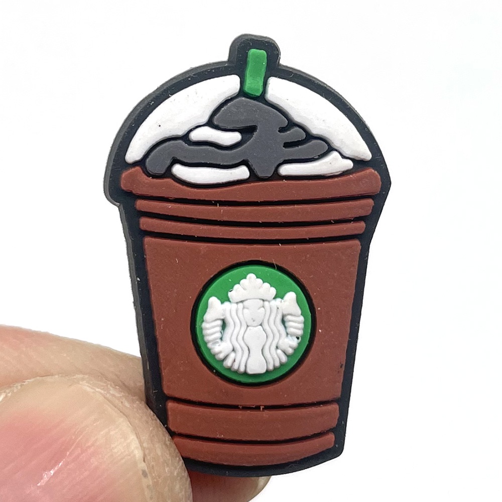Jibbitz Chủ đề hoạt hình cà phê sữa Starbucks crocs DIY Shoe Charms pvc accessories Phụ kiện dép Với 1000 Mẫu Lựa Chọn Quà tặng cho nam và nữ
