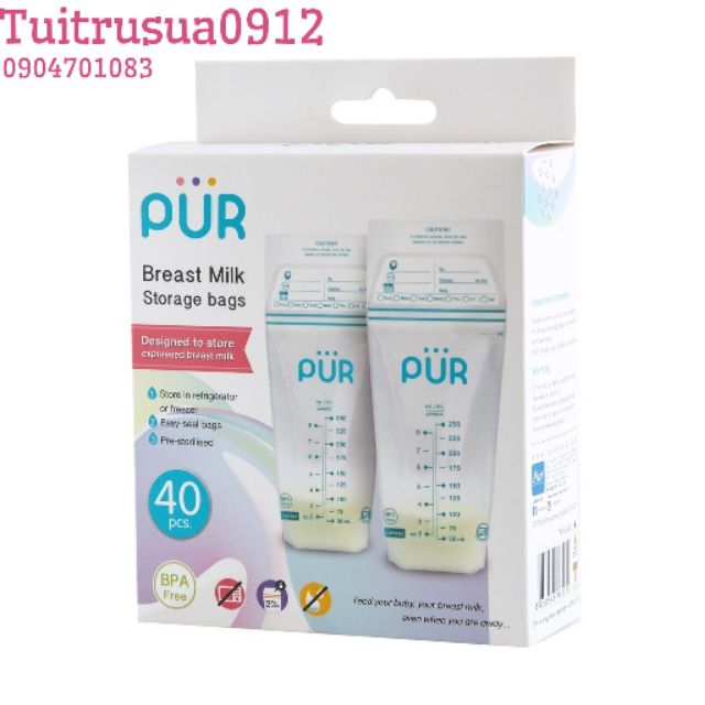 Túi trữ sữa Pur (mẫu mới 2018)