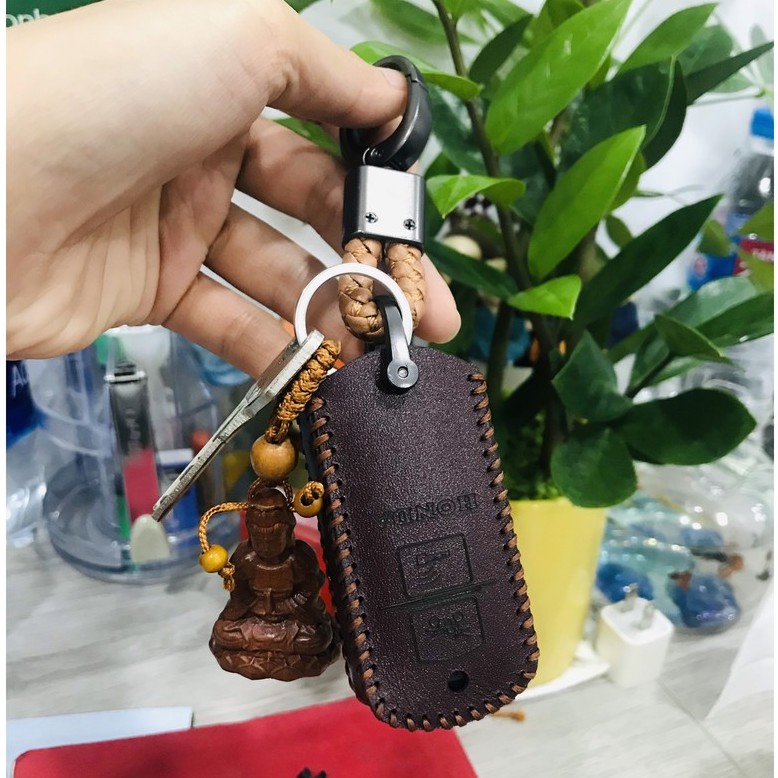 Bao Da Chìa Khoá Air Blade, Vario , Lead - Smart Key - Da Thật 100% - May Thủ Công