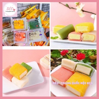 Thùng 2.5kg   Bánh phu thê mochi bông lan đủ vị (xoài- sữa- dâu- matcha)