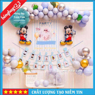 Set Bóng Trang Trí Sinh Nhật Cho Bé Trai Tuổi Chuột Nhiều Màu, Bóng Sinh Nhật Giá Rẻ, ComBo Sinh Nhật Hình Mickey