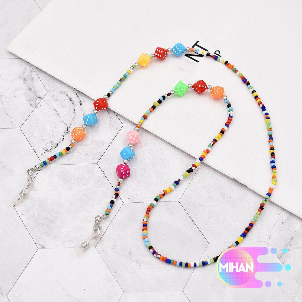Dây Đeo Mắt Kính Chống Trượt Đính Hạt Nhiều Màu Sắc Có Thể Điều Chỉnh Thời Trang Cho Nam Nữ MIHAN1