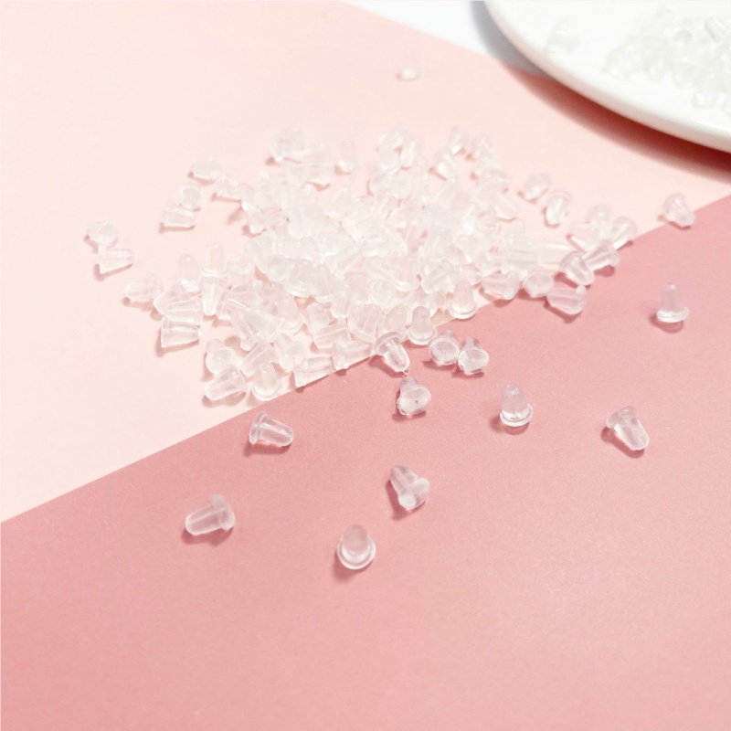 Nút gài bông tai cao su silicone JIUDUOLAN chống rơi không gây dị ứng thiết kế thông dụng