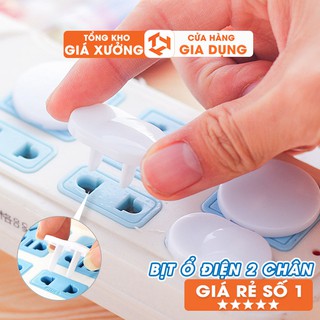 Bịt Ổ Điện - Bịt Ổ Cắm Điện - Bịt ổ điện 2 chân bằng nhựa bảo đảm an toàn cho bé