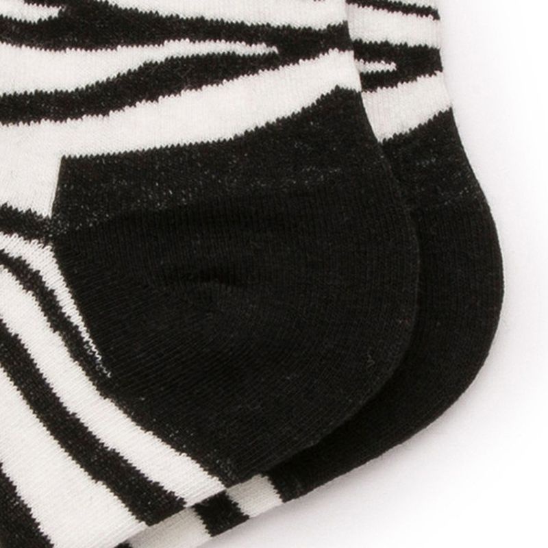 Xiangbao Vớ Unisex Họa Tiết Ngựa Vằn Trắng Đen Vui Nhộn Phong Cách Harajuku Hiphop Đường Phố