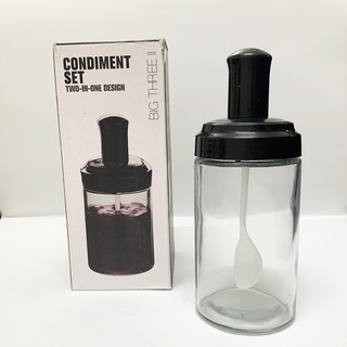 Lọ/Hũ đựng gia vị bằng thủy tinh, kèm muống/thìa múc [HŨ GIA VỊ]