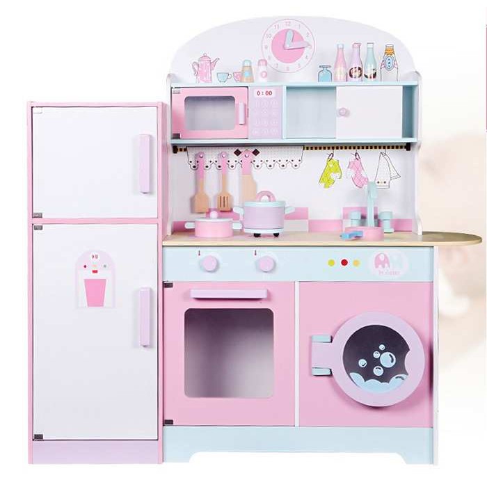 Bộ đồ chơi gỗ nhà bếp kết hợp tủ lạnh MG1278