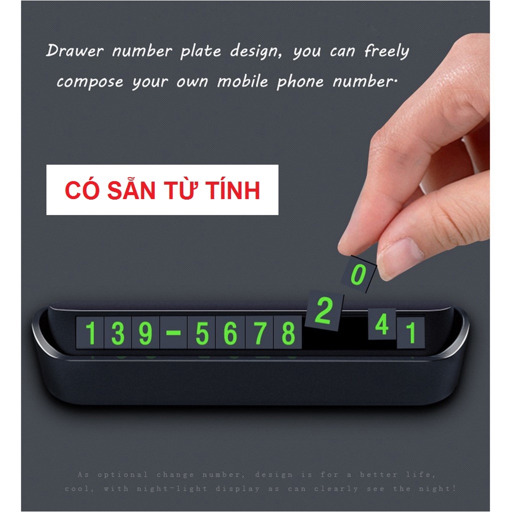 (Hàng đẹp) Bảng ghi số điện thoại trên ô tô gắn Taplo xe hơi loại thông dụng có từ tính