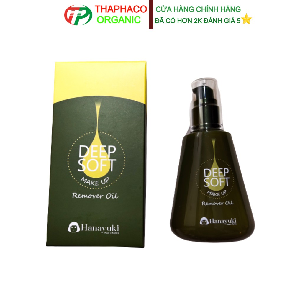 Dầu Tẩy Trang Hanayuki chai 100ml nhập khẩu Hàn Quốc - Hanayuki Deep Soft Make Up Remover Oil