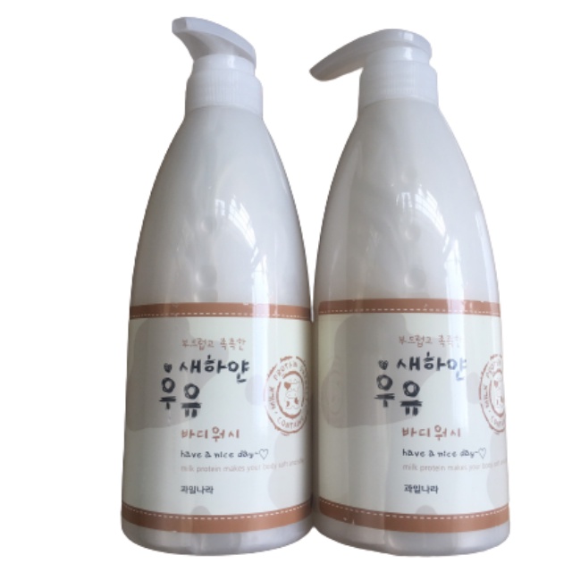 Sữa tắm trắng Welcos White Milk Body Wash 750ml Nhập Khẩu Hàn Quốc