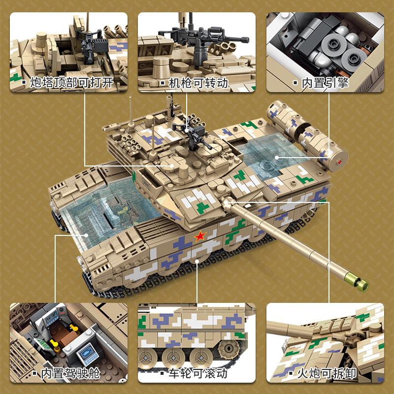 （CÓ SẴN）Đồ chơi lắp ráp mô hình Combat Light Tank Type15 639001 xe tăng quân đội