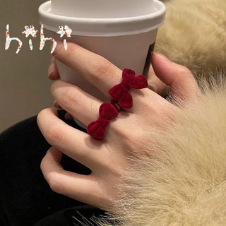 Nhẫn đeo ngón tay dạng hở điều chỉnh được kích thước thiết kế nơ nhiều màu sắc tùy chọn thời trang dành cho nữ