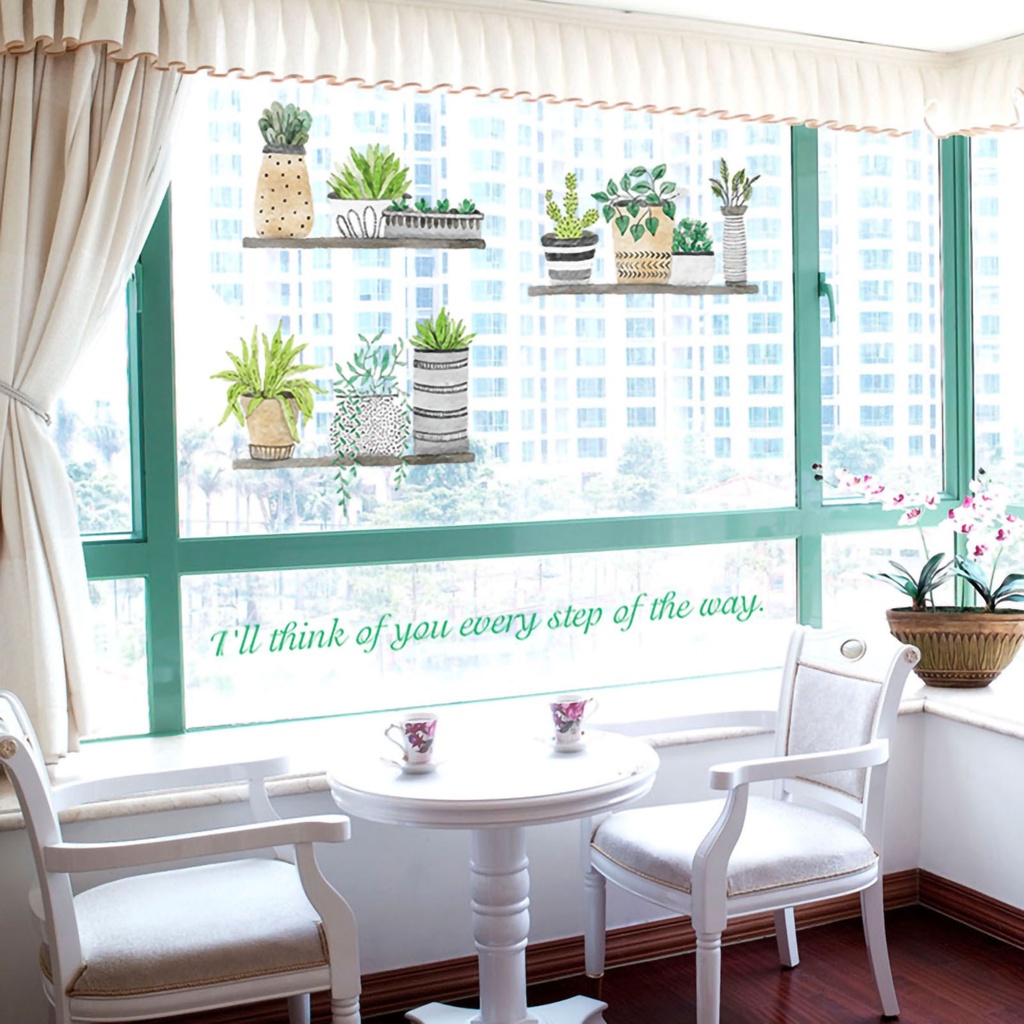 Decal dán tường Bằng Pvc Hình Cây Bonsai Thân Thiện Với Môi Trường Trang Trí Phòng Ngủ