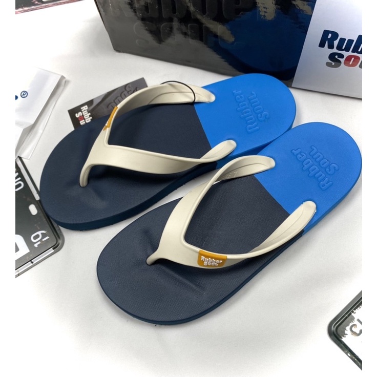 Dép Kẹp Nam Thái Lan Rubber Soul Balance Xanh Nước Biển Siêu Nhẹ Siêu Êm - Dép Xỏ Ngón Nam Nữ Mang Trong Nhà, Văn Phòng