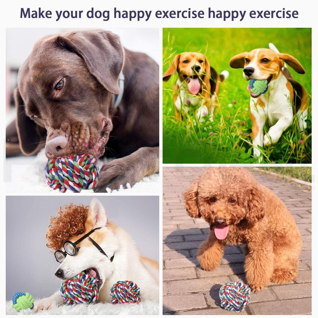 Pipers Dog Rope Toys Cotton Knot Puppy Durable High Active Chew Items Healthy Teeth Interactive
