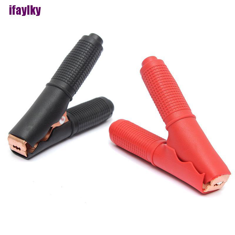 Set 2 Kẹp Cá Sấu Màu Đỏ + Đen Chuyên Dụng Cho Xe Hơi | BigBuy360 - bigbuy360.vn
