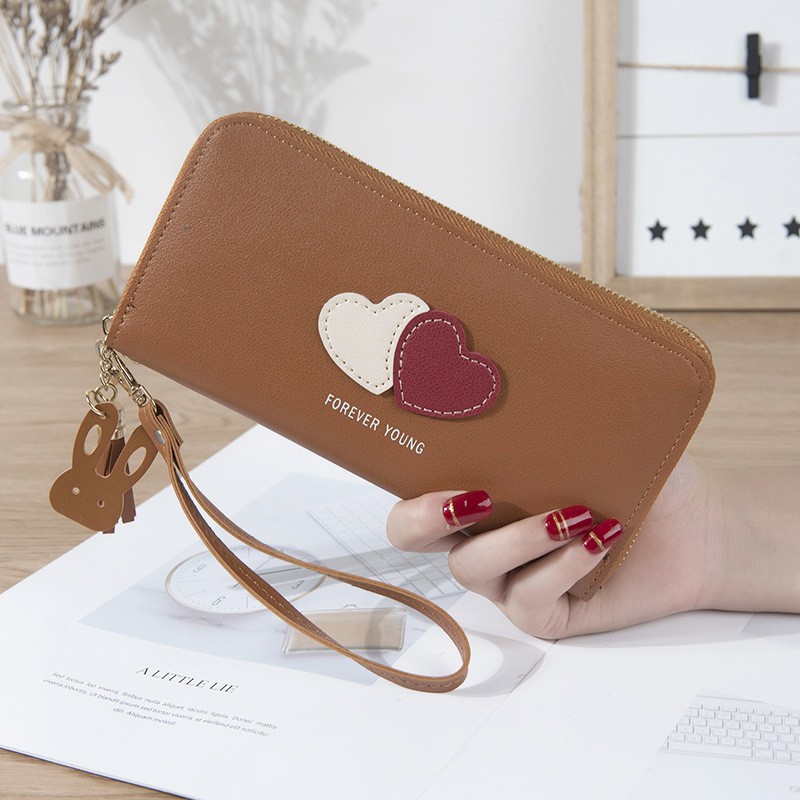 Ví dáng dài hình trái tim đôi FOREVER YOUNG siêu hót B098 | BigBuy360 - bigbuy360.vn