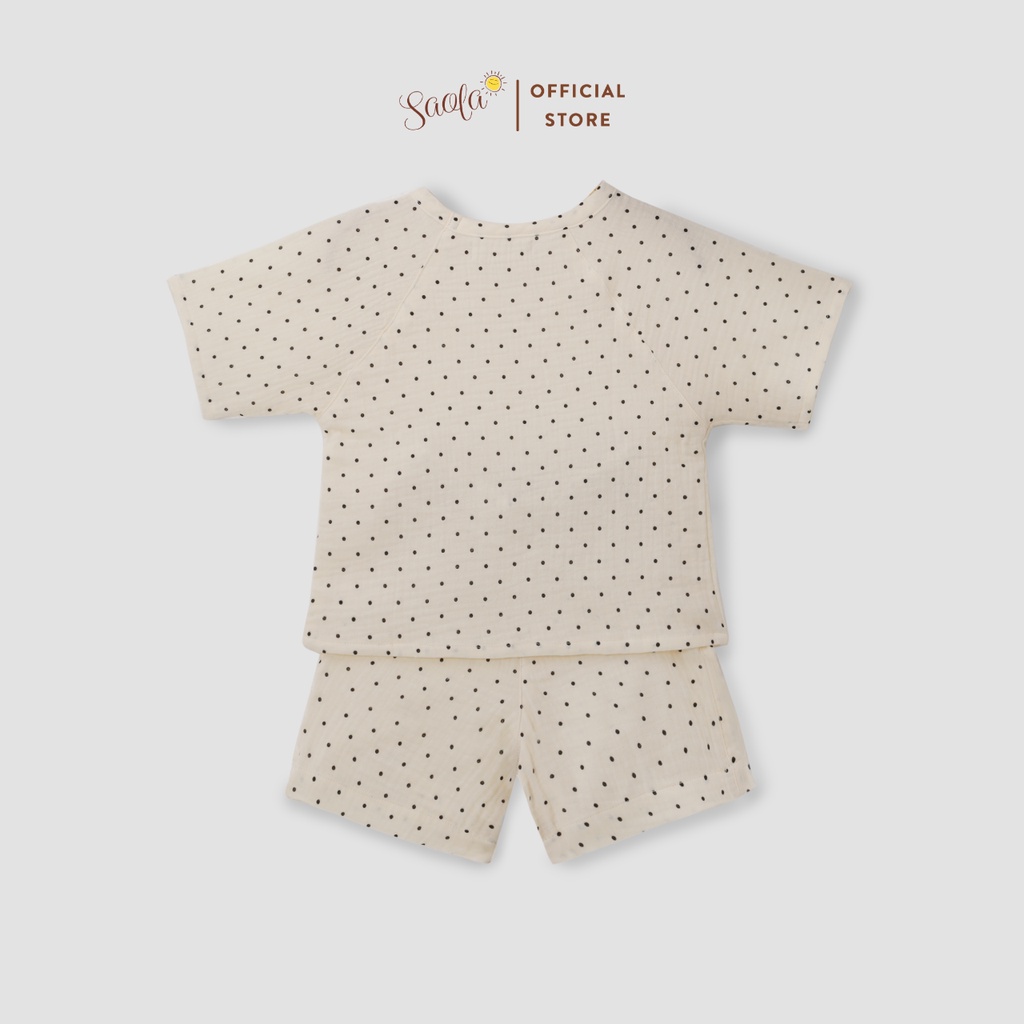 Bộ Áo Quần Cho Bé Trai/ Bé Gái Chất Liệu Muslin Thoáng Mát Mặc Hè -  ARMIN SET - SEM003 và SEM004 - SAOLA KIDS CLOTHING