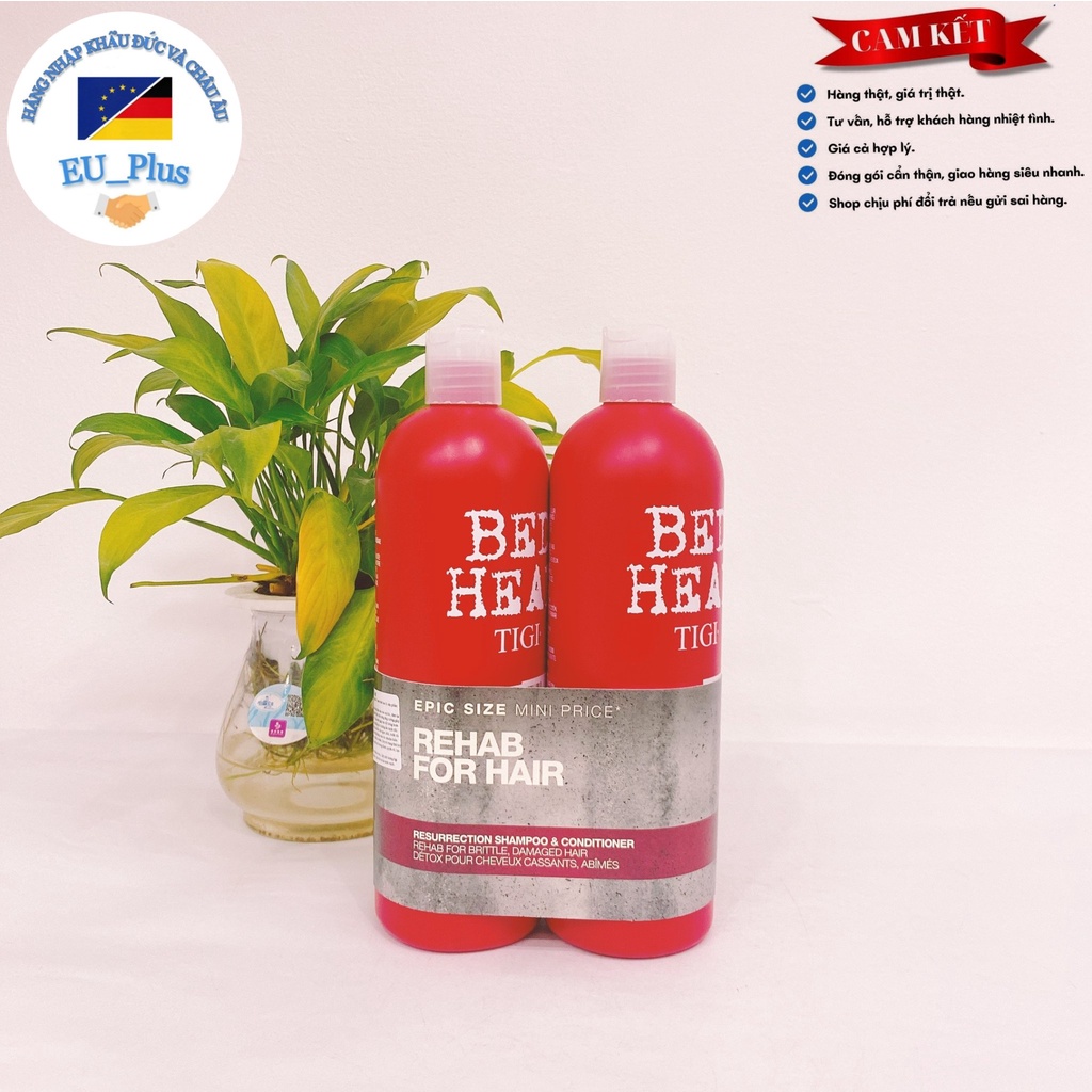 CẶP DẦU GỘI XẢ TIGI CHÍNH HÃNG 750ML - Xuất xứ Đức