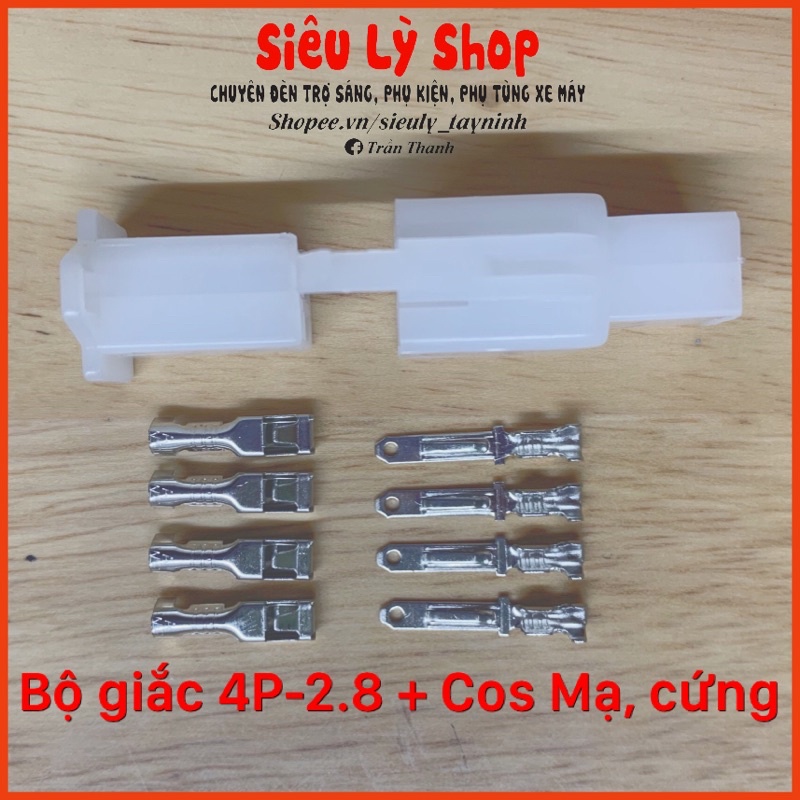 Bộ giắc kết nối 4P-2.8 + Cos ghim