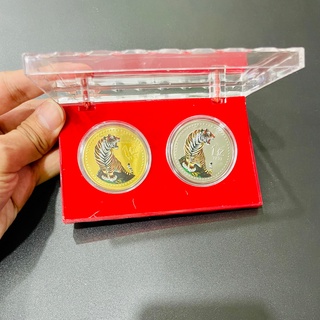 Cặp Đồng Xu Hình Con Hổ Đài Loan quà tặng tết may mắn ý nghĩa