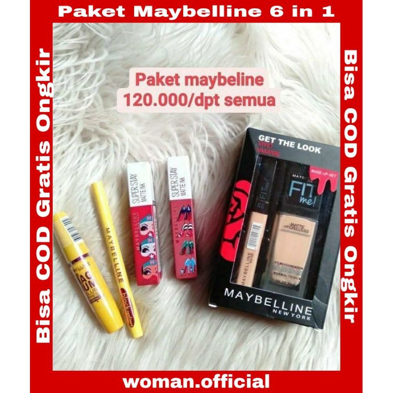 (hàng Mới Về) Bộ Mỹ Phẩm Trang Điểm Maybelline Sesingan Hoàn Hảo Cho Nữ