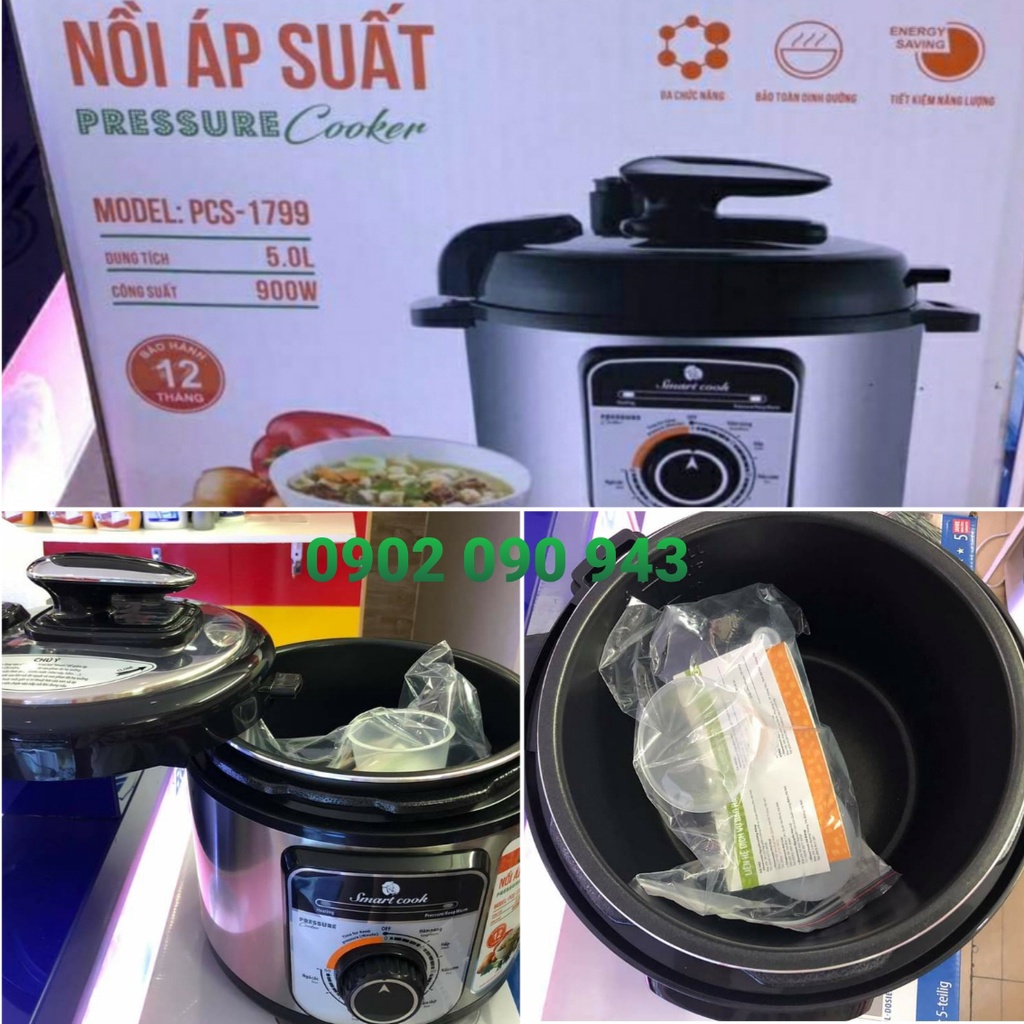 NỒI ÁP SUẤT ELMICH SMARTCOOK 1799 1800 CHÍNH HÃNG BẢO HÀNH 12 THÁNG