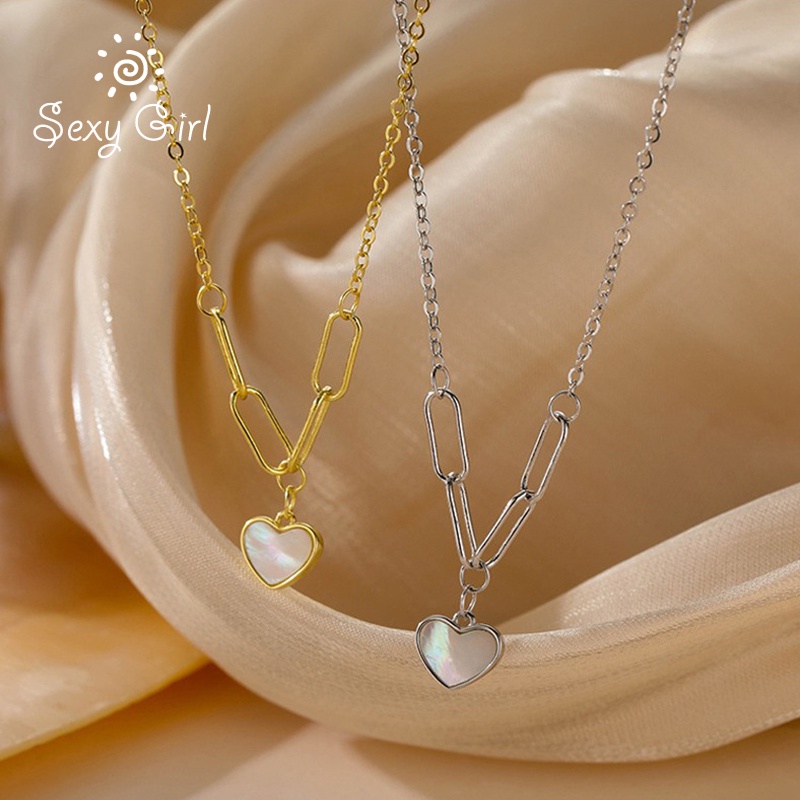 Vòng cổ mặt hình trái tim thời trang Hàn Quốc