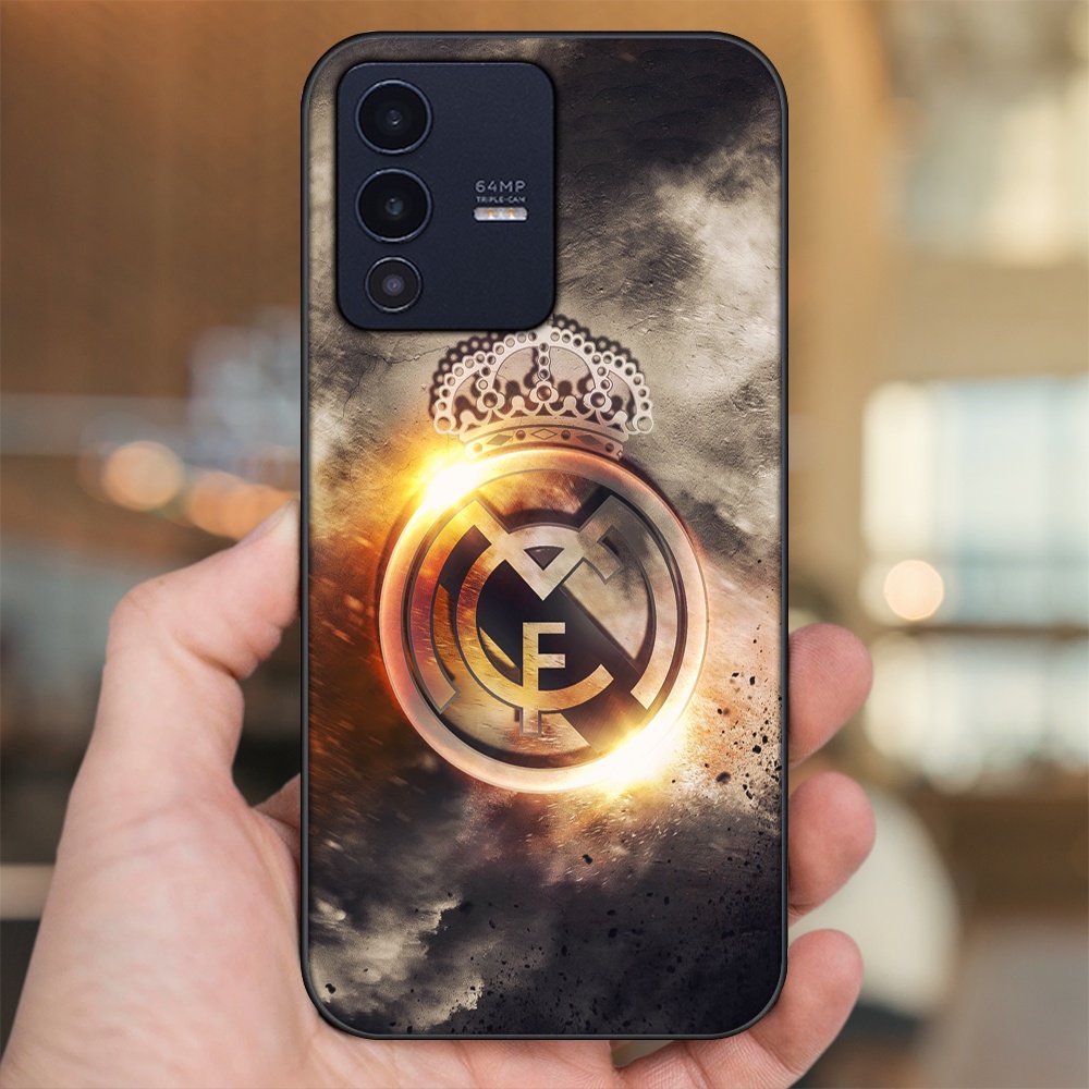 Ốp lưng Vivo V23 5G viền đen in hình Real Madrid