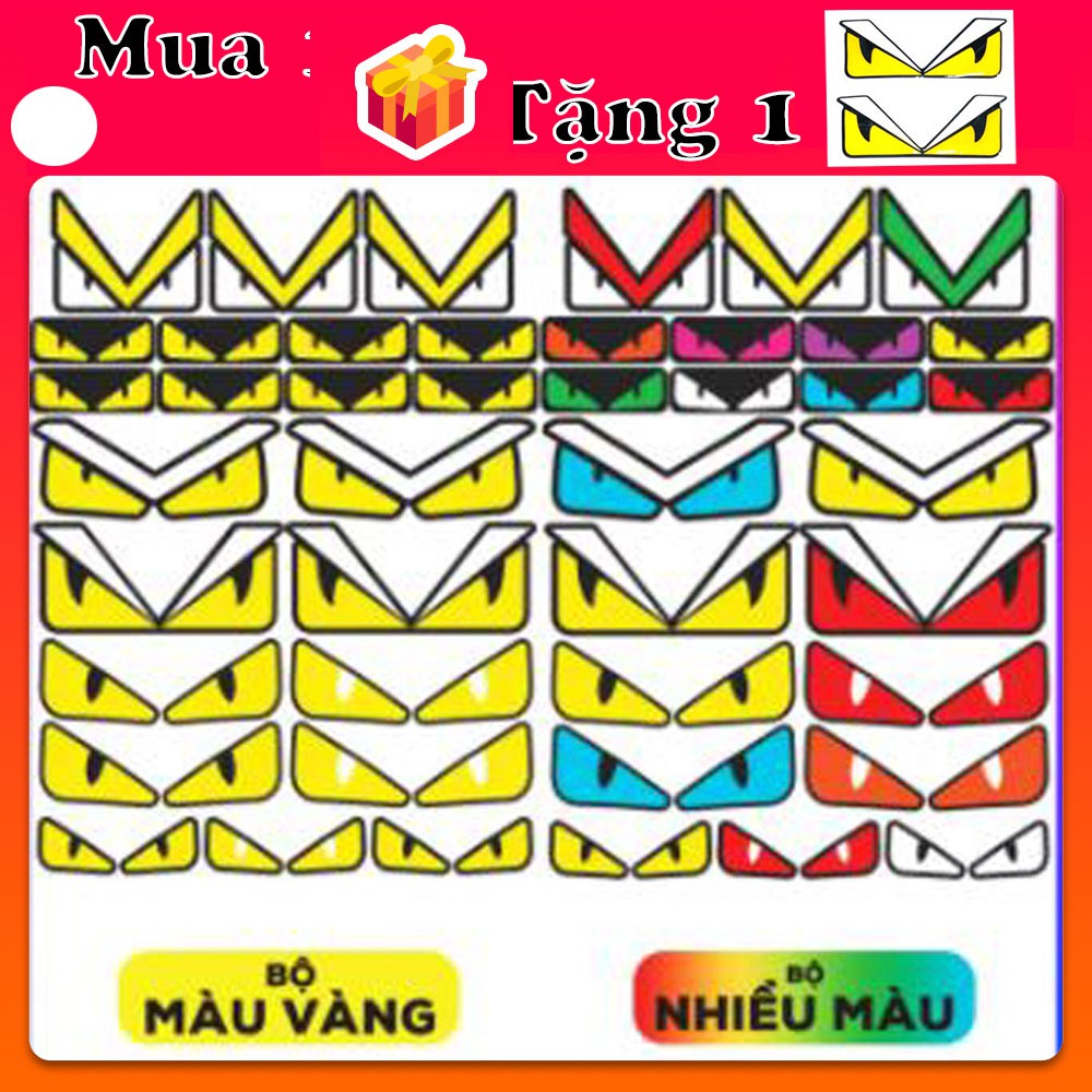 -Tem Mắt Fendi cao cấp 🍀 FREESHIP 🍀 dán xe máy, nón bảo hiểm, chống thấm nước, chống bay màu[ HÌNH CHỤP THẬT]